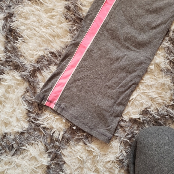 Justice Neon pink and gray track pants 16 - Picture 3 of 5